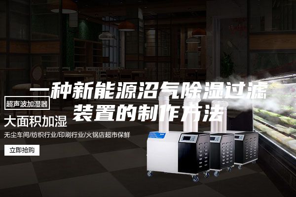 一种新能源沼气除湿过滤装置的制作方法